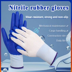 multipurpose nitrile coating work glove nitrile cotton rubber glove