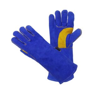 safety work gloves welder’s gloves leather high temperature wear resistance hot insulation section fire line electric welding welding work gloves