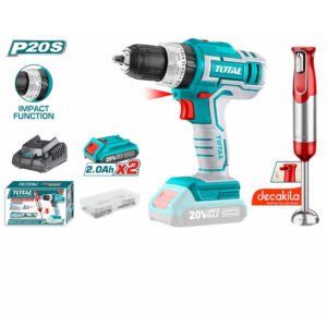 20v lithium ion cordless impact drill combo kit tosli22112 total