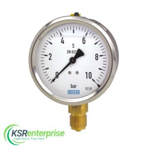 WIKA G 1/4 Analogue Pressure Gauge 10bar Bottom Entry 63mm Outside Diameter