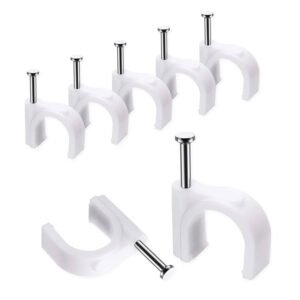 plastic cable clip with steel nail 10mm 100pcs