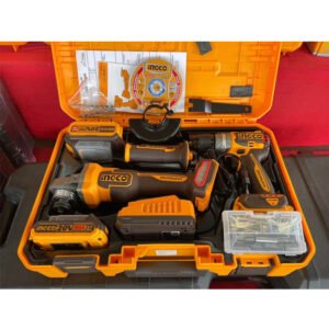 ingco 20v cordless grinder & drill combo kit