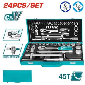 24pcs 1/2″ socket set