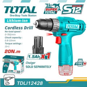 total 12v cordless drill