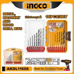 ingco 16pcs drill bits set (hex shank)