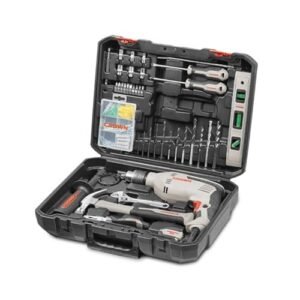 crown 98pc tools box with impact 600w drill kit