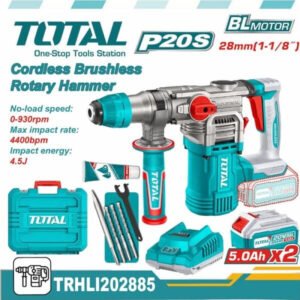 total 20v brushless cordless hammer drill 28mm