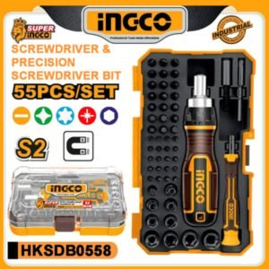 ingco 55pcs screwdriver and precision bit set