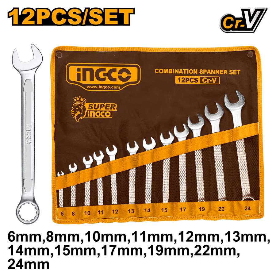 12pcs combination spanner (6–24mm) 12pcs combination spanner (6–24mm)