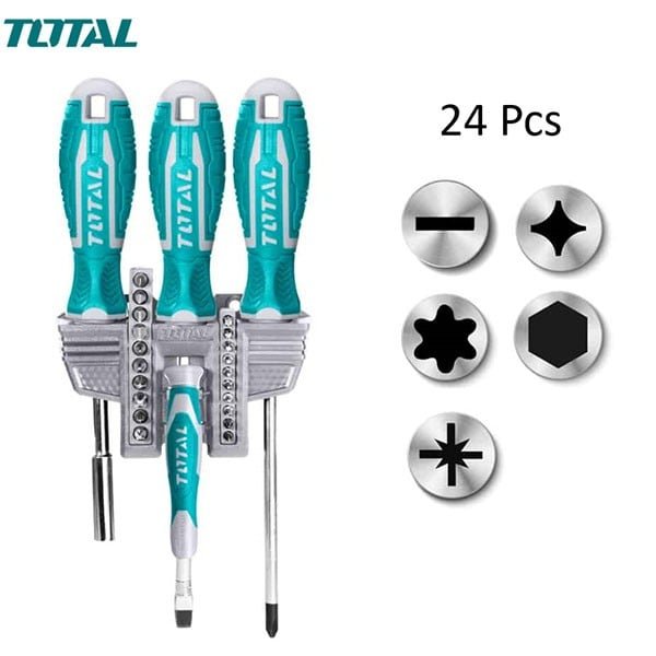 total 24pcs screwdriver and bit set total 24pcs screwdriver and bit set