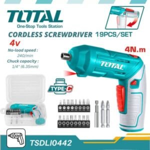 total 4v lithium ion cordless screwdriver